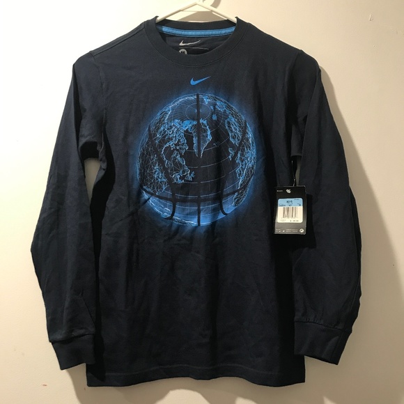 🍂3/30$!! Back to School NWT Long Sleeve Nike Swoosh Shirt - Picture 1 of 7